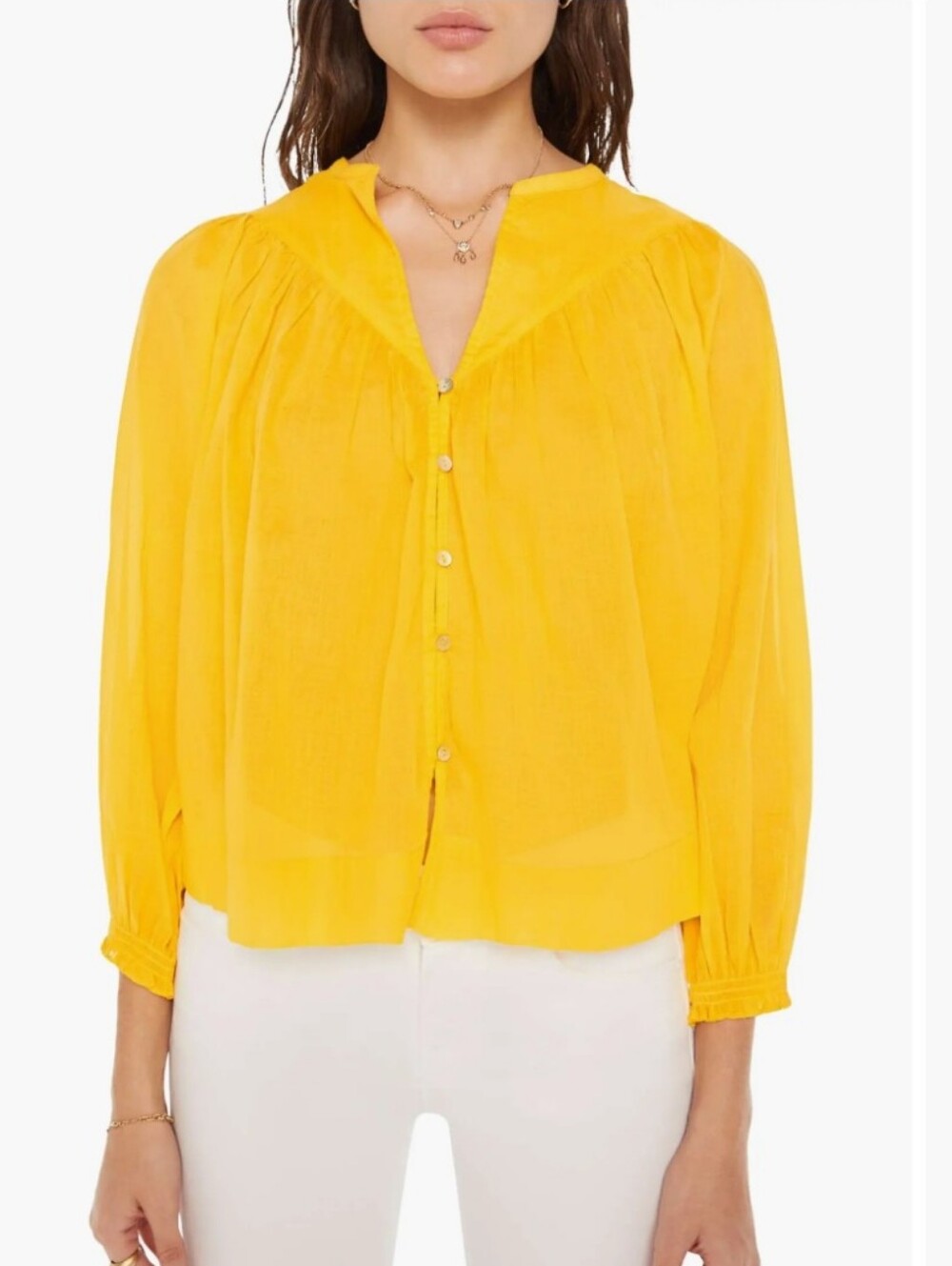 MOTHER The Love Dearly Three- Quarter Sleeve Top XS